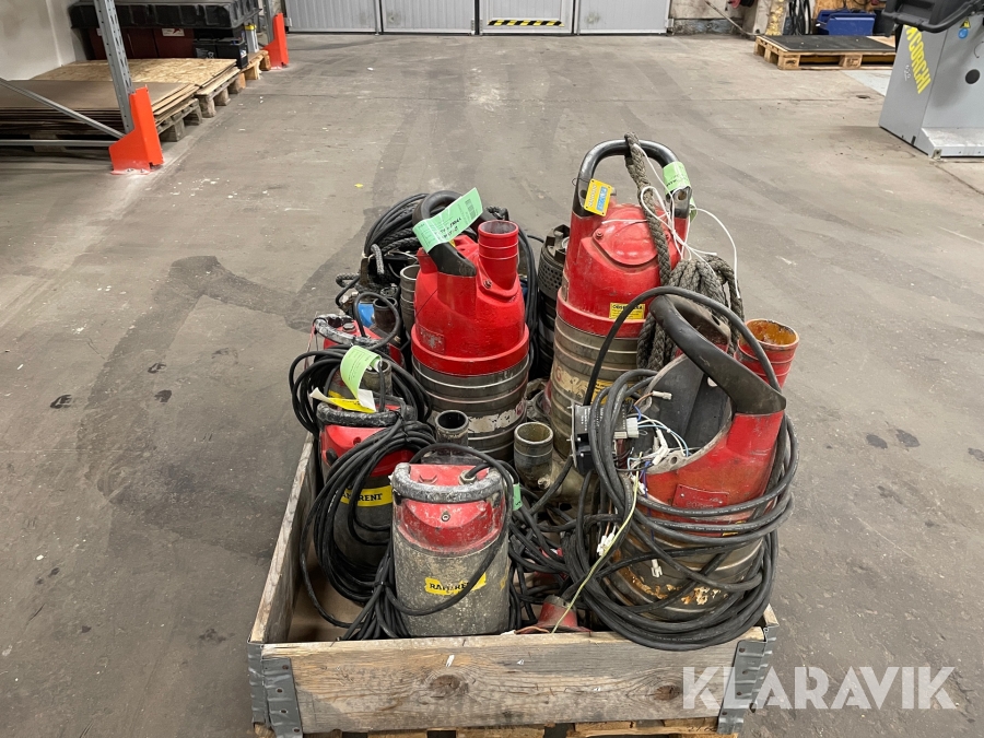 Diverse pumpar Grindex, Atlas Copco, Tsurumi Salvador, minette, Micro, weda30, LB800