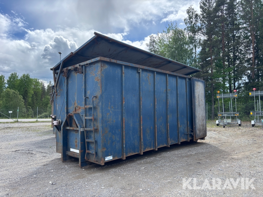 Lastväxlarcontainer GMM 40m3 med tak