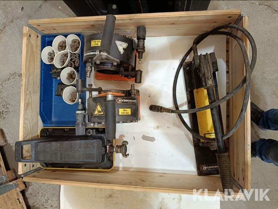 Hydraulpress för slang & fotpump Hydroscand