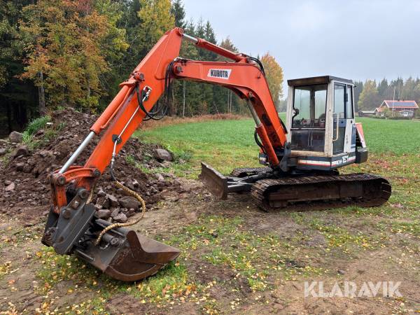 Grävmaskin Kubota KH-191 maskinsläp & redskap
