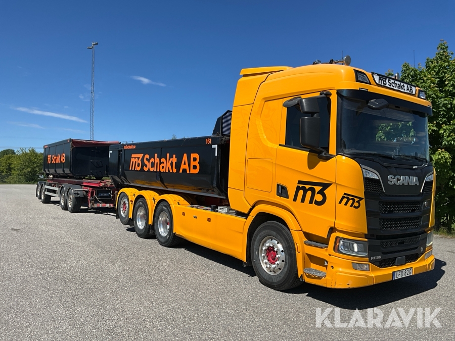 Kassetekipage Scania R650 8x4 38ton lastvikt
