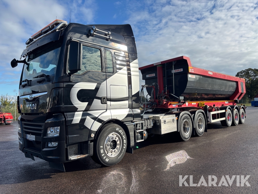 Dragbil med Bergtrailer MAN TGX