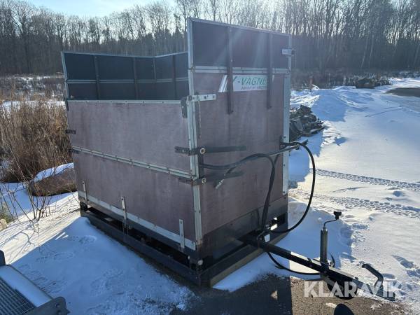 Hydraulisk Jordlåda för gravgrävning K-Vagn 3m3 hydraulaggregat medföljer