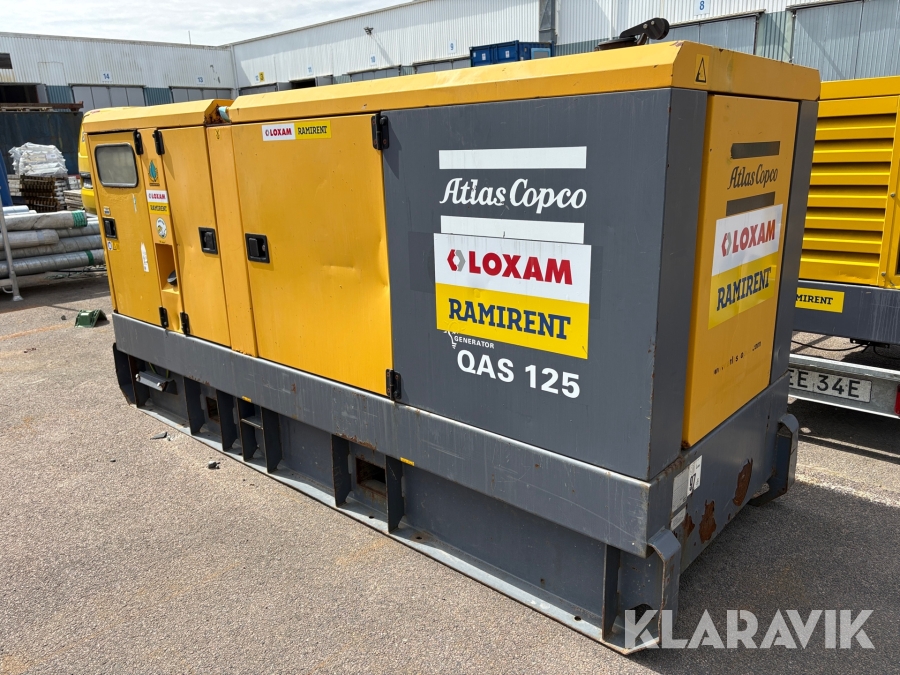 Generator Elverk Atlas Copco QAS 125
