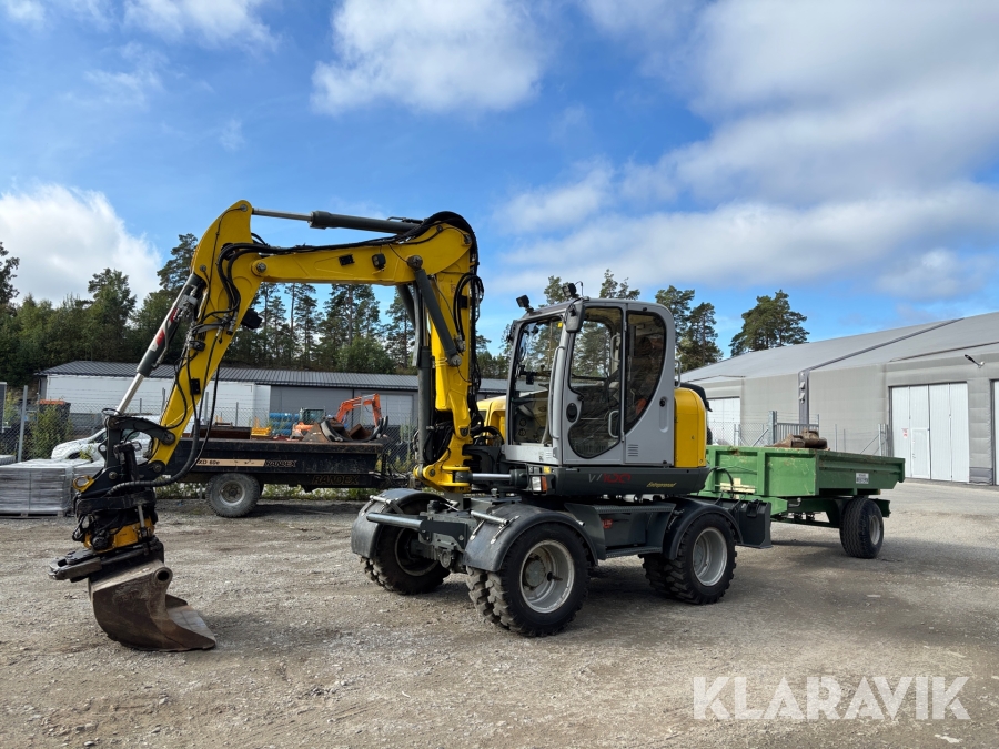 Grävmaskin Wacker Neuson EW100 med redskap & kärra