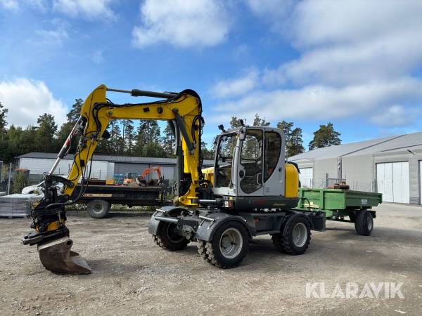 Grävmaskin Wacker Neuson EW100 med redskap & kärra