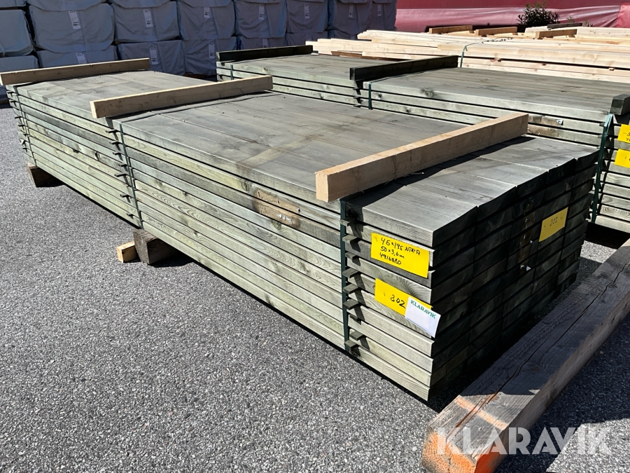 Virkespaket hyvlad regel tryckimp NTR A 45x195 180löpmeter