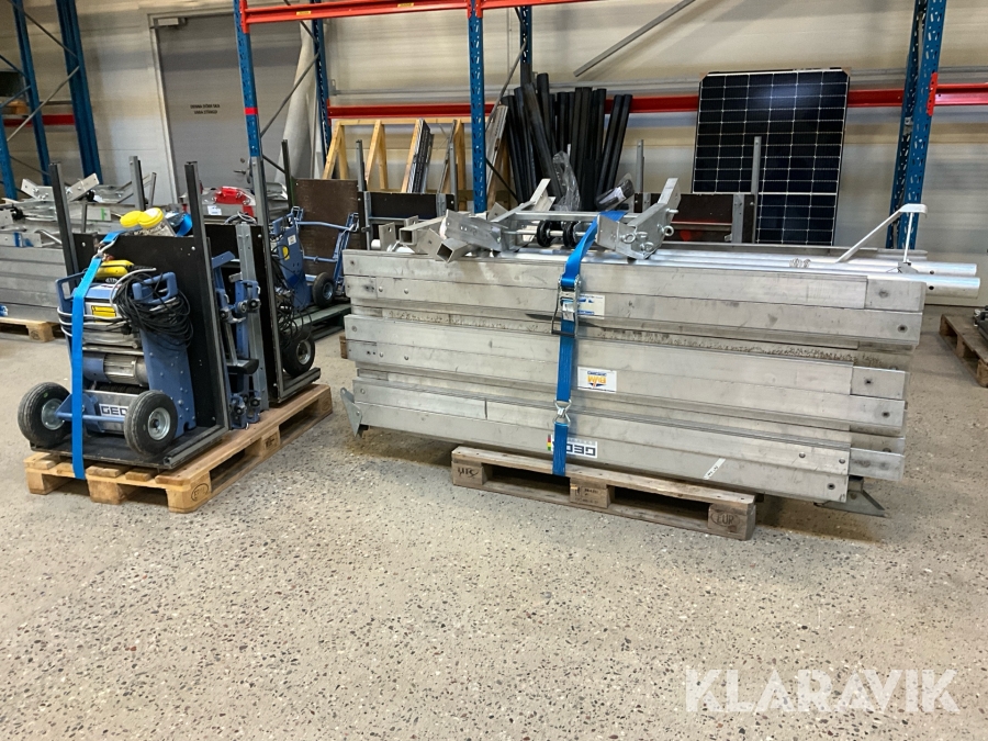 Materiallhiss med 2st solcellsläde Geda 200 Standard