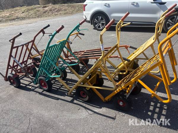 Diverse Tegelkärror / kärror 7st