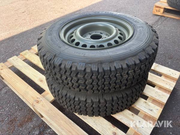 Däck på fälg Michelin 185R14C 2st