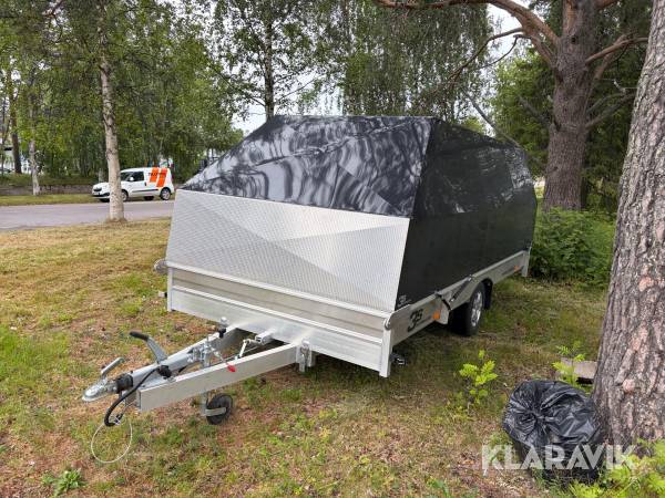 Personbilssläp aluminium med kåpa 3S