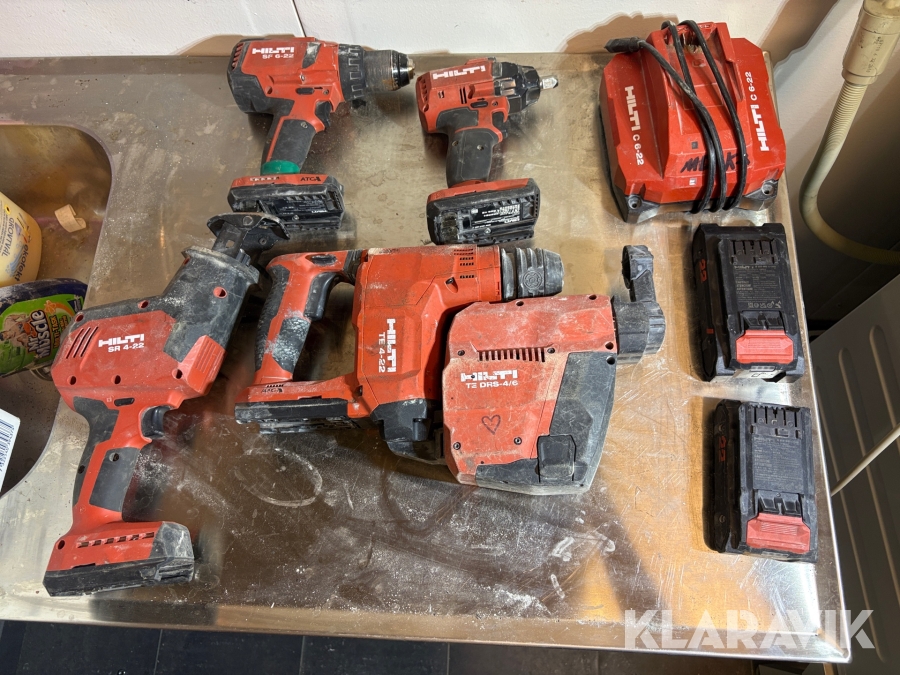 Handmaskiner Hilti med batterier och laddare