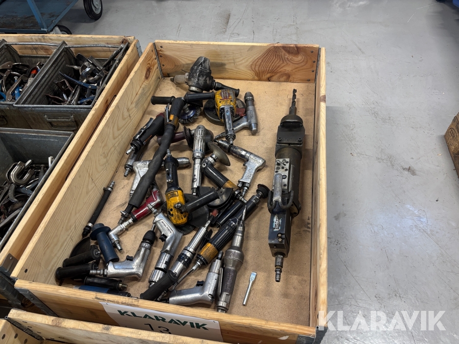 Blandpall med tryckluftsverktyg