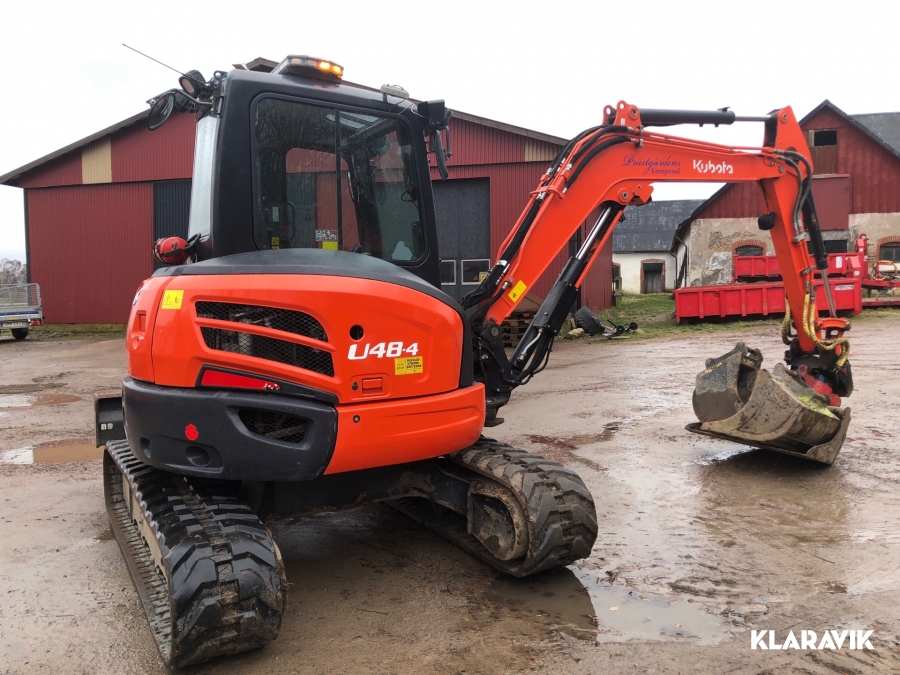 Minigrävare Kubota U48-4 med Rototilt och skopor 