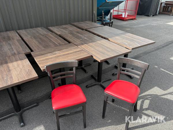 Restaurangmöbler 26 stolar 21 bord
