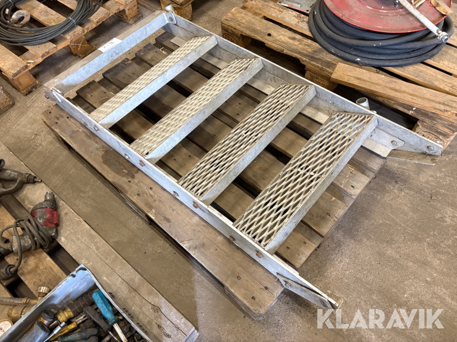 Stege/trappa i aluminium 5-steg