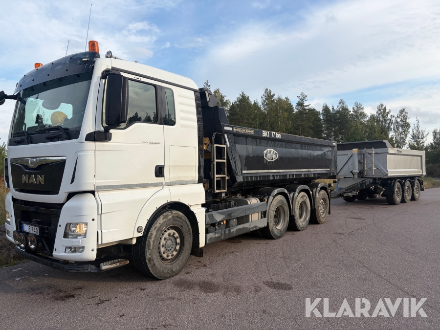 Schaktbil Man TGX35.500 med släp