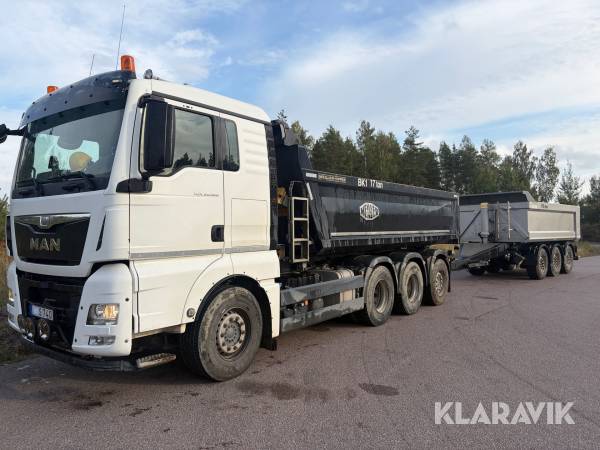 Schaktbil Man TGX35.500 med släp
