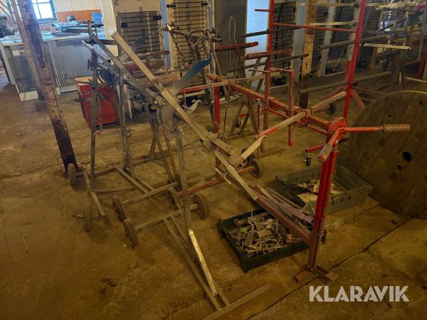 Ställningar och bockar för lackering