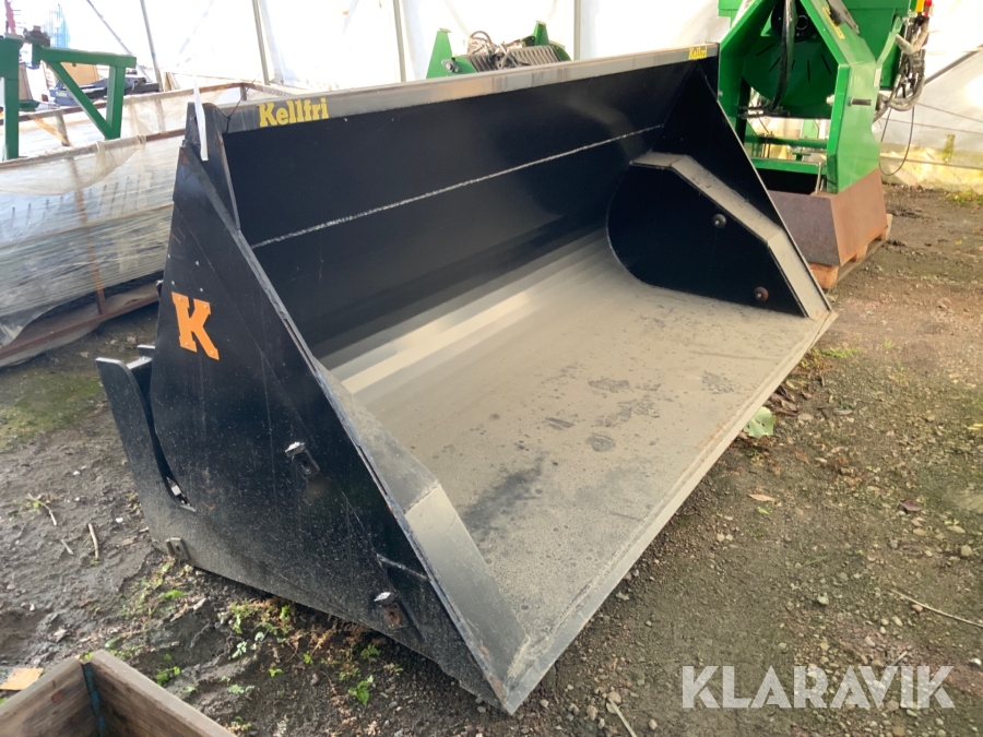 Högtippande skopa till frontlastare Kellfri