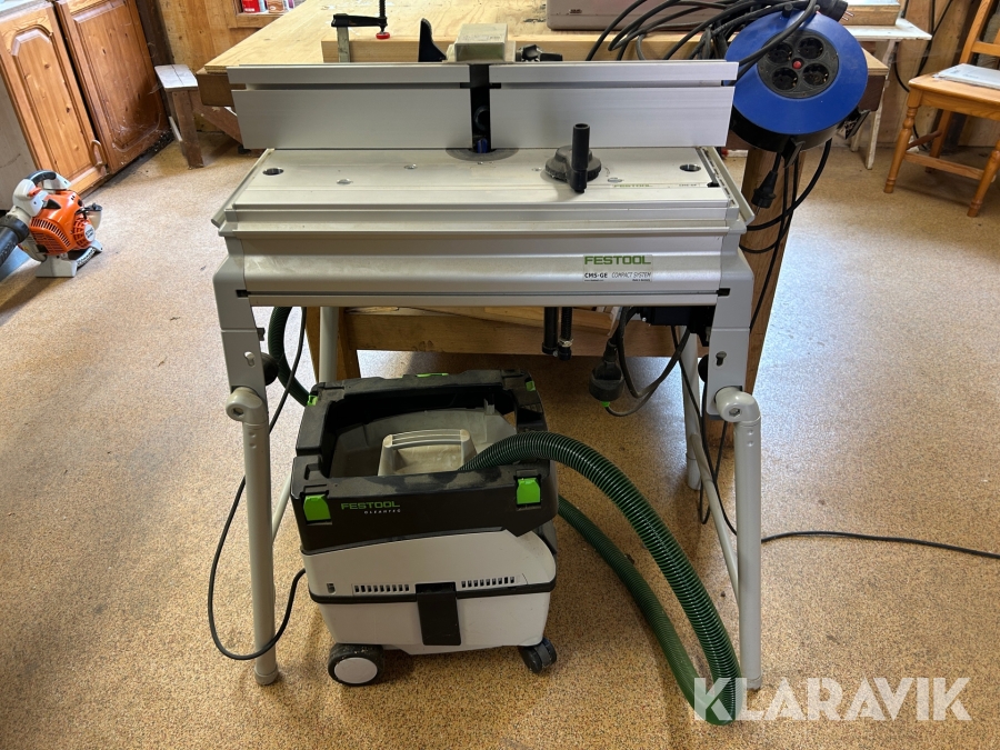 Fräsbord Festool CMS-GE med dammsugare