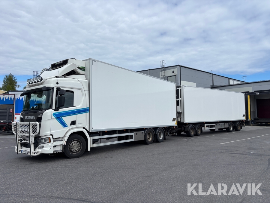 Kylbil med släp Scania R450B 6x2