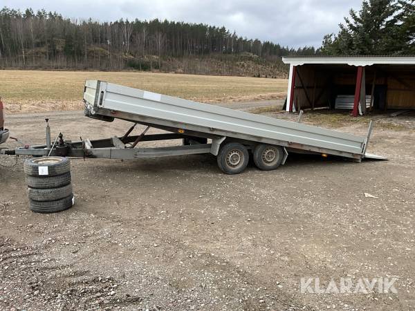 Entreprenadsläp Allsläpet Jumbo 517 med ramp och lämmar