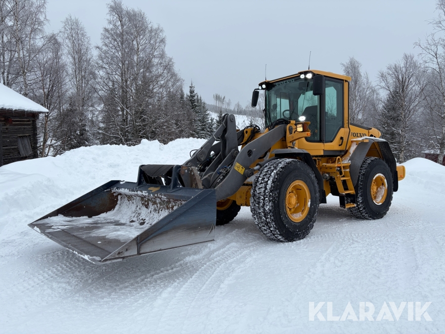 Hjullastare Volvo L60F med Skevfäste och planeringsskopa