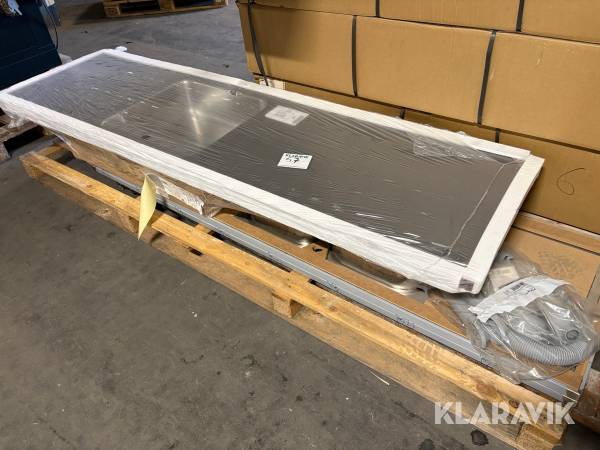 Bänkskiva med nedsänkt ho & 2st rostfri diskbänk Marbodal 1st pall