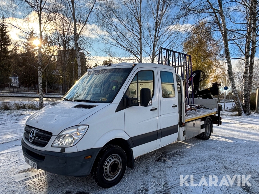 Flakbil med hiabkran Mercedes-Benz Sprinter 516 CDI, 163HK