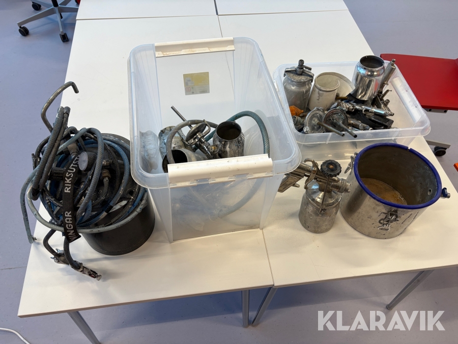 Färgsprutor med tillbehör Finex mfl