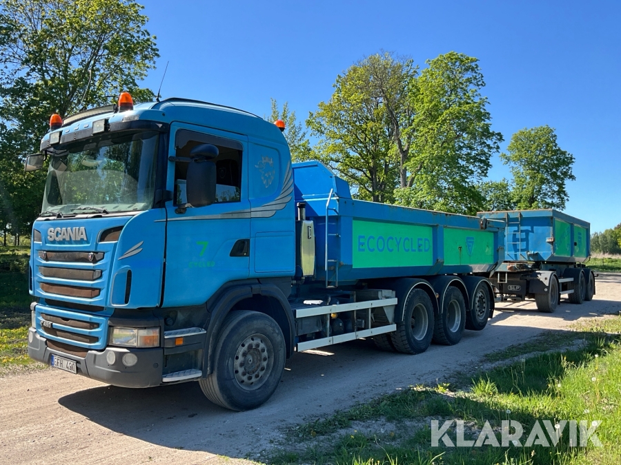 Kassetlastbil med släp SLP Scania G480 LB 8x4