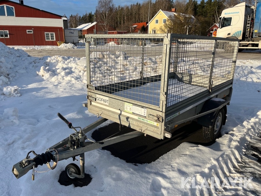 Släpkärra med galler Brenderup LO751