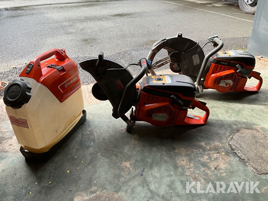 Kapmaskin 2st och Vattentank Husqvarna K970 / WT15i
