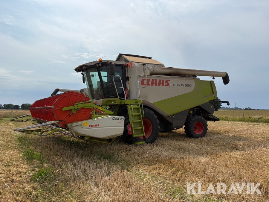 Skördetröska Claas Lexion 520 med C660 auto-conrour 22 fots bord