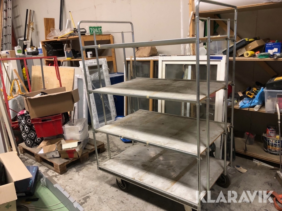 Hyllvagn Ergobjörn Helgevagnen 4 hyllplan