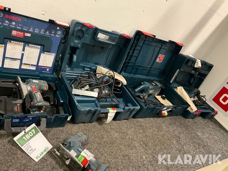 Sticksåg, hyvel och bandslip 5st Bosch