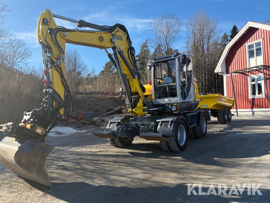 Grävmaskin Wacker Neuson EW100 med 8st redskap