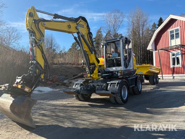 Grävmaskin Wacker Neuson EW100 med 8st redskap