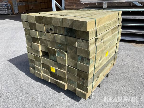 Virkespaket trädgårdsblock tryckimpregnerat nytt 100x175  84löpmeter
