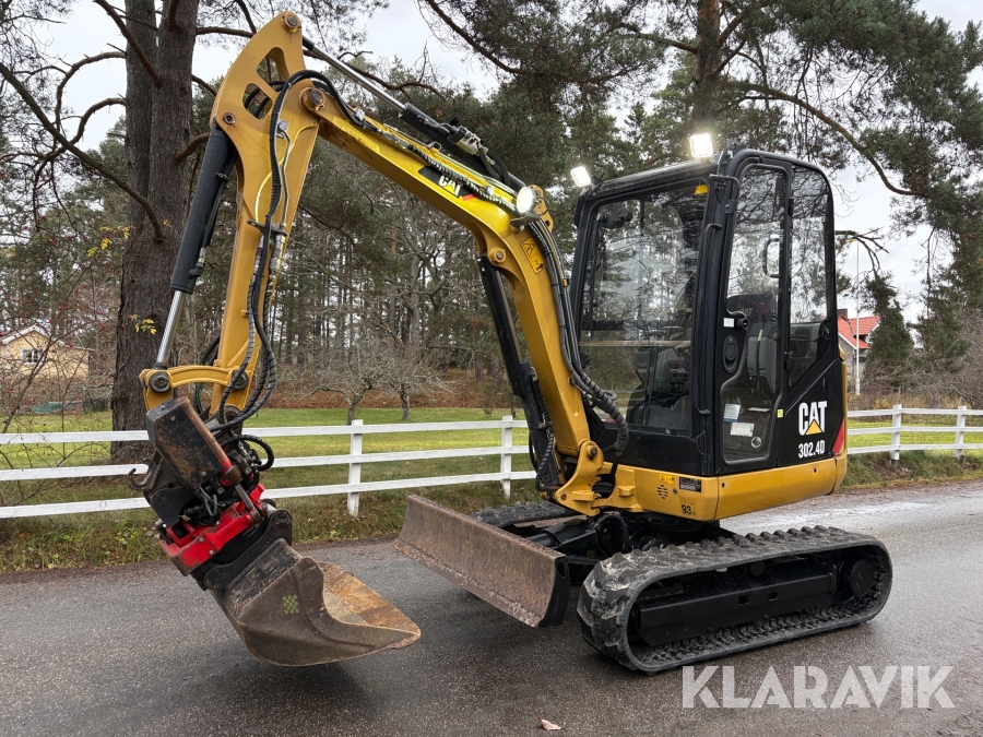 Grävmaskin CAT 302.4D med redskap