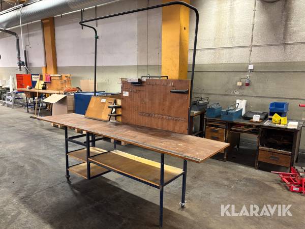 Arbetsbänk med verktygstavla