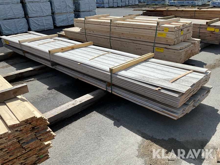 Virkespaket ytterpanel målad vit 22x145