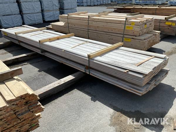 Virkespaket ytterpanel målad vit 22x145