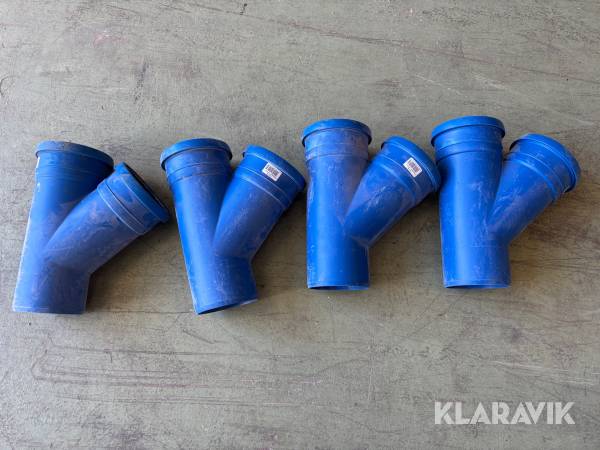 Ljuddämpande avloppsrör 110x110 45 grader 4st