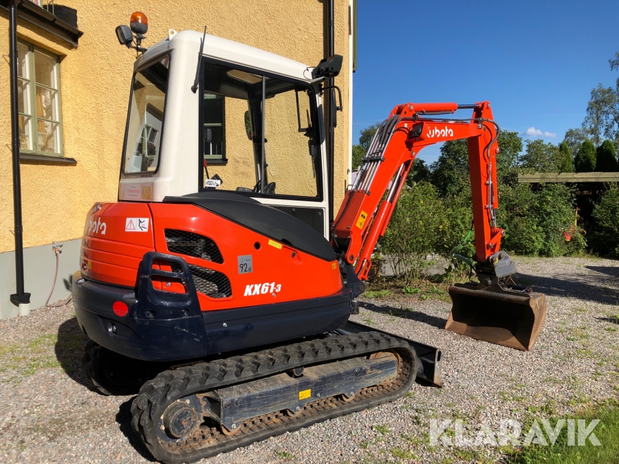 Grävmaskin Kubota  KX61-3 med maskinsläp 