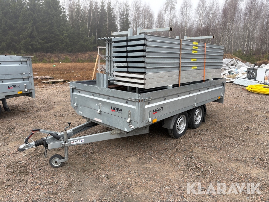 Byggställning Nova-tech Ram 2 stål ca60m2  15x4/9x6 med släp