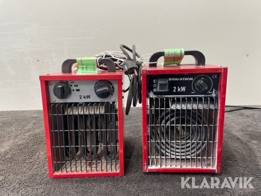 Varmluftsfläktar Anslut, Byggström 2kW
