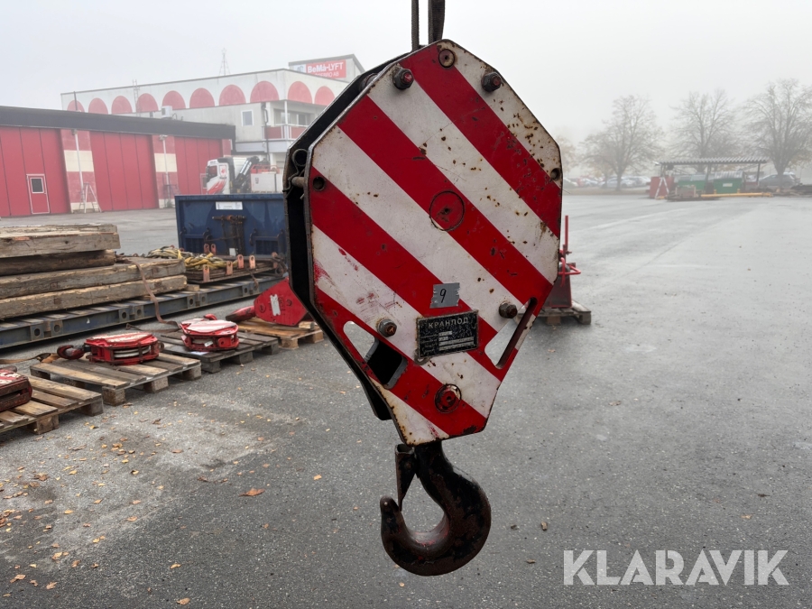 Lyftblock till mobilkran Kranpod med 12 tons kapacitet