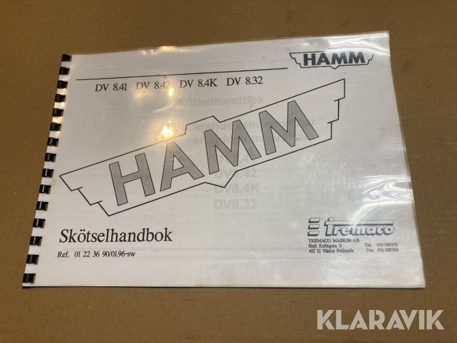 Skötselhandbok till HAMM